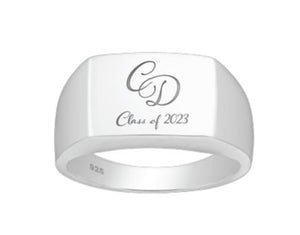 Engraved Graduation Signet Ring